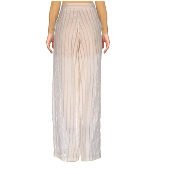 NWT - Erika Cavallini - Cotton Organza Trousers - Sheer Jacquard 44 IT / 8 US - Picture 3 of 8